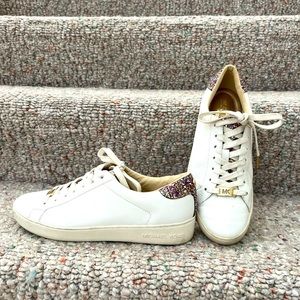 Michael Kors white sneakers size 9 excellent condition.